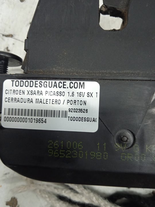 Cerradura maletero / porton citroen xsara picasso 1.6 16v sx top