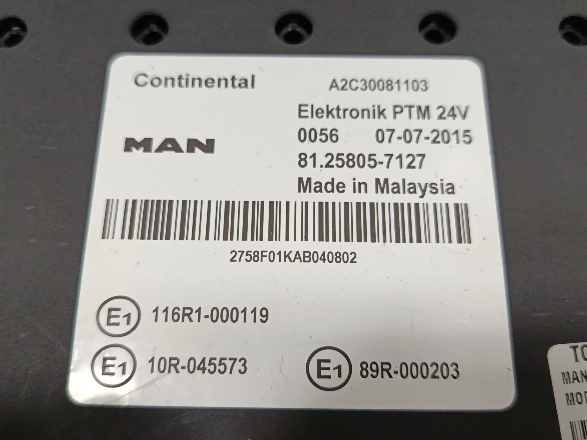 Modulo electronico man tgx 18.xxx (2007) fg    4x2   bl xl
