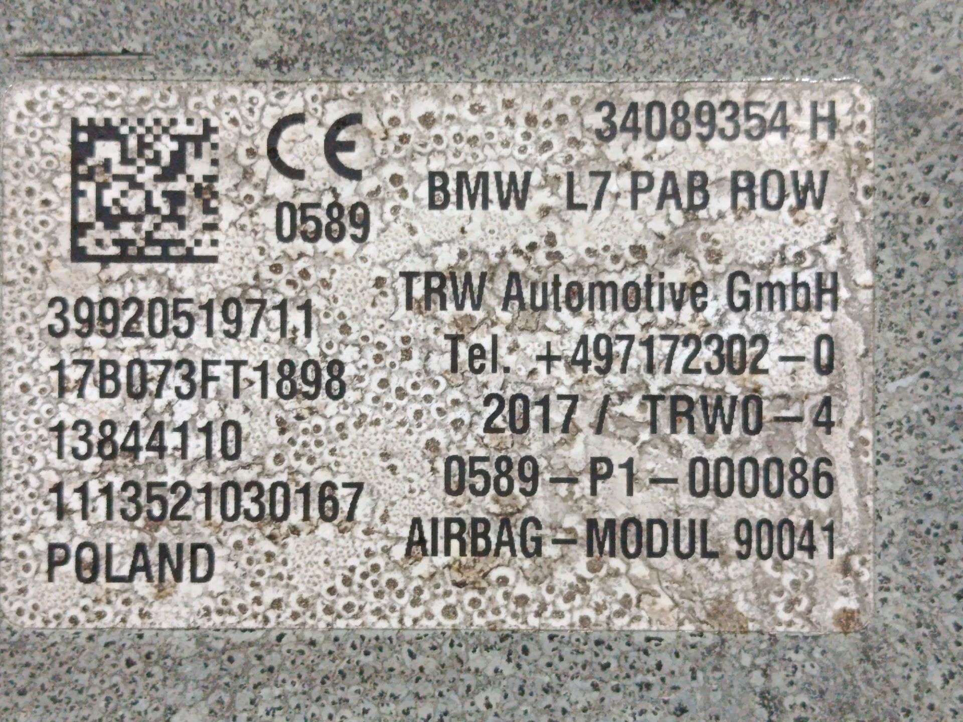 Kit airbag bmw serie 3 berlina (f30n) 330e