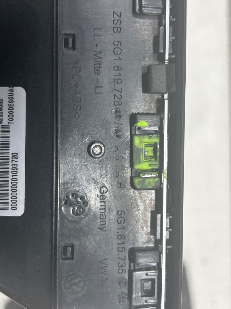 Aireador central volkswagen golf sportsvan vii (an1)(09.2017) advance