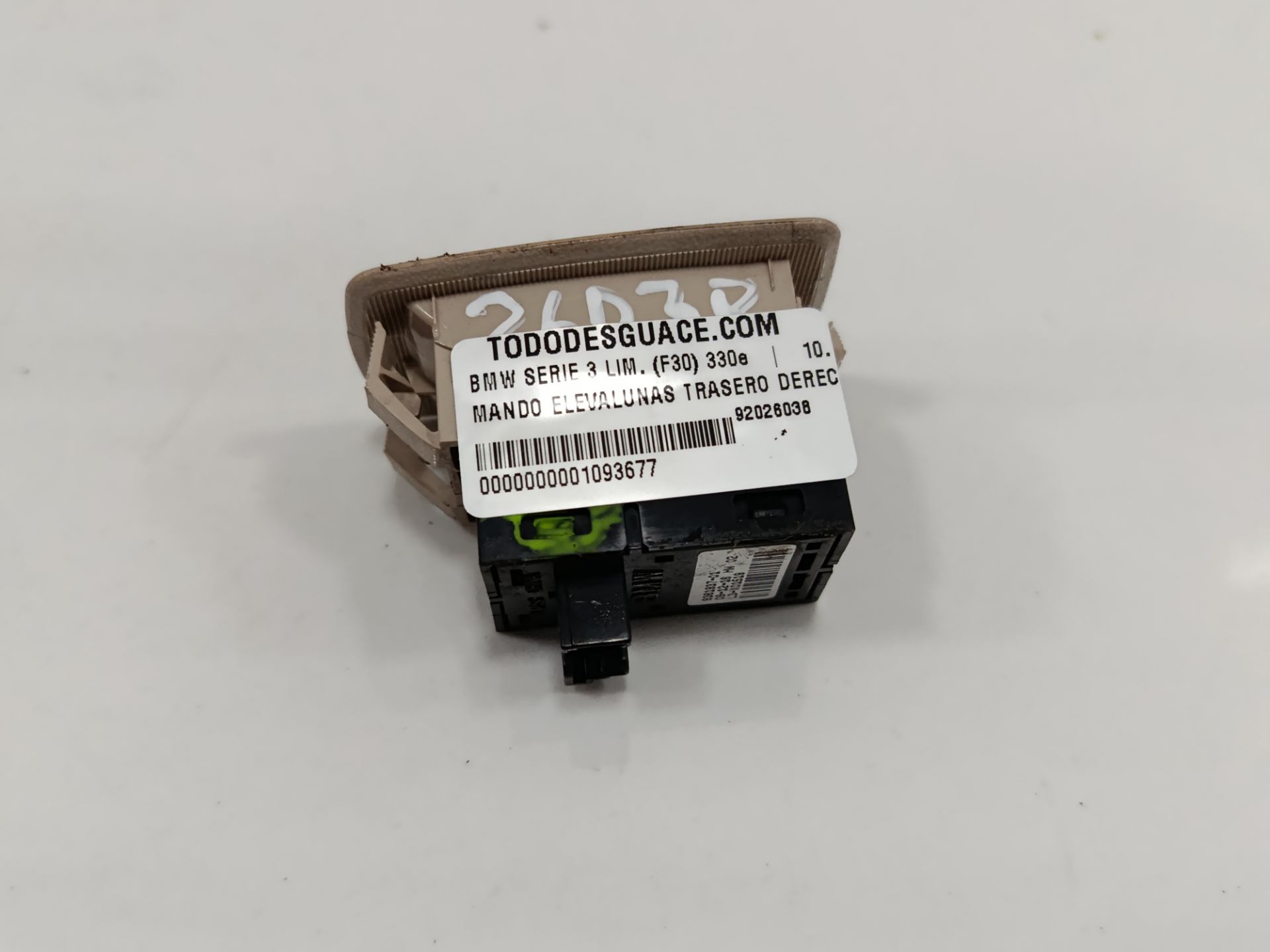 Mando elevalunas trasero derecho bmw serie 3 berlina (f30n) 330e