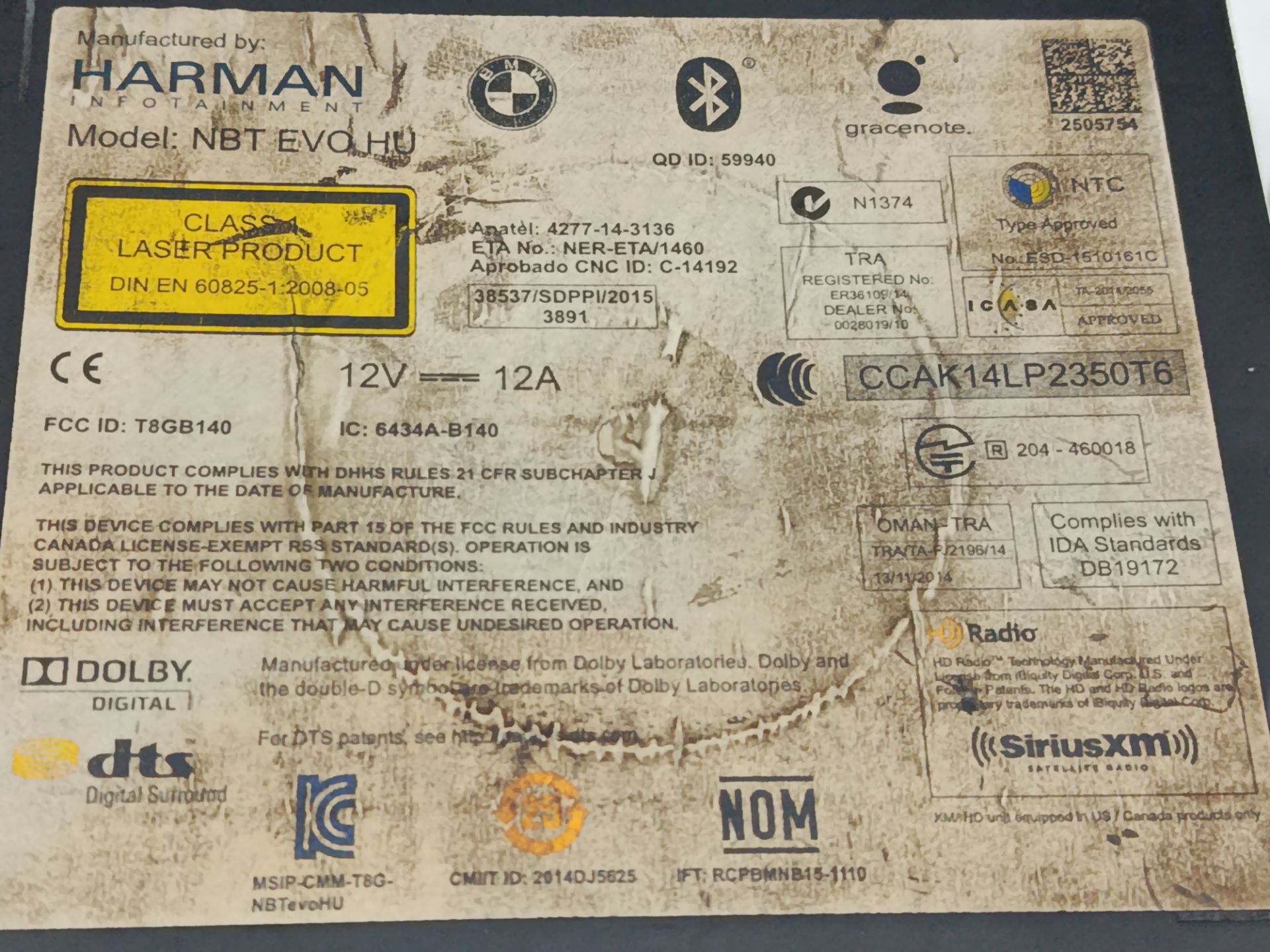 Sistema audio / radio cd bmw serie 3 berlina (f30n) 330e