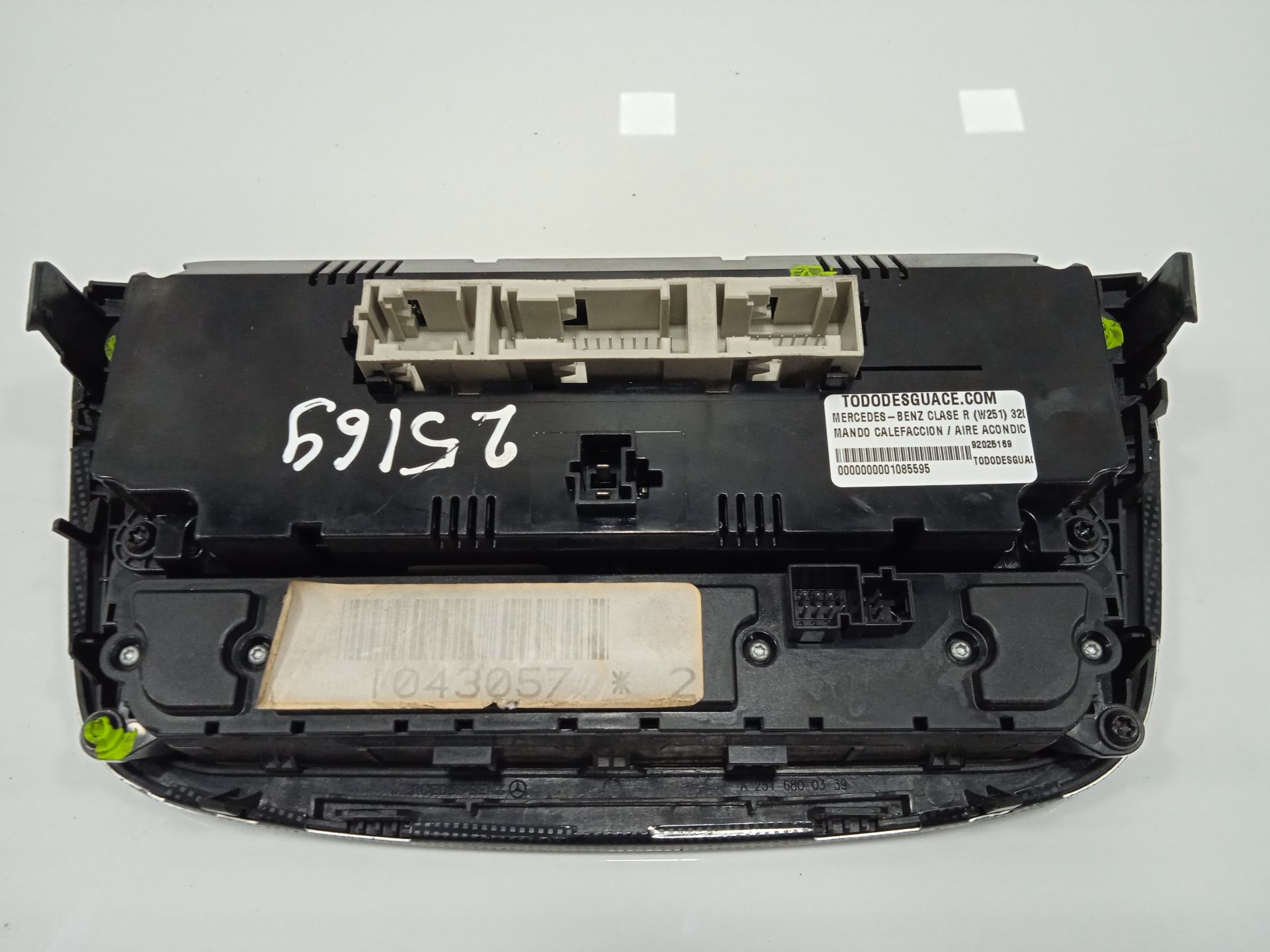 Mando calefaccion / aire acondicionado mercedes-benz clase r (w251) 320 cdi (251.022)