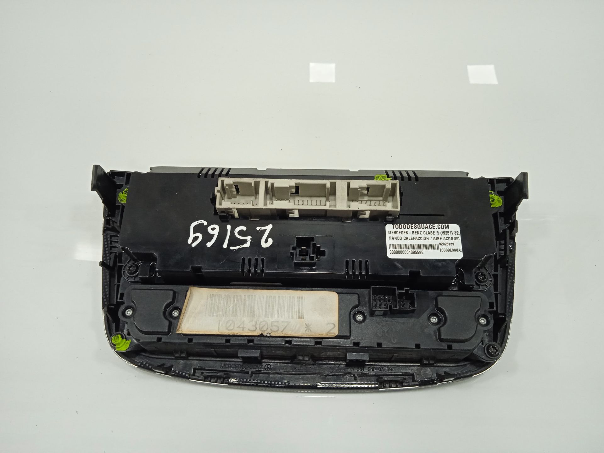 Mando calefaccion / aire acondicionado mercedes-benz clase r (w251) 320 cdi (251.022)