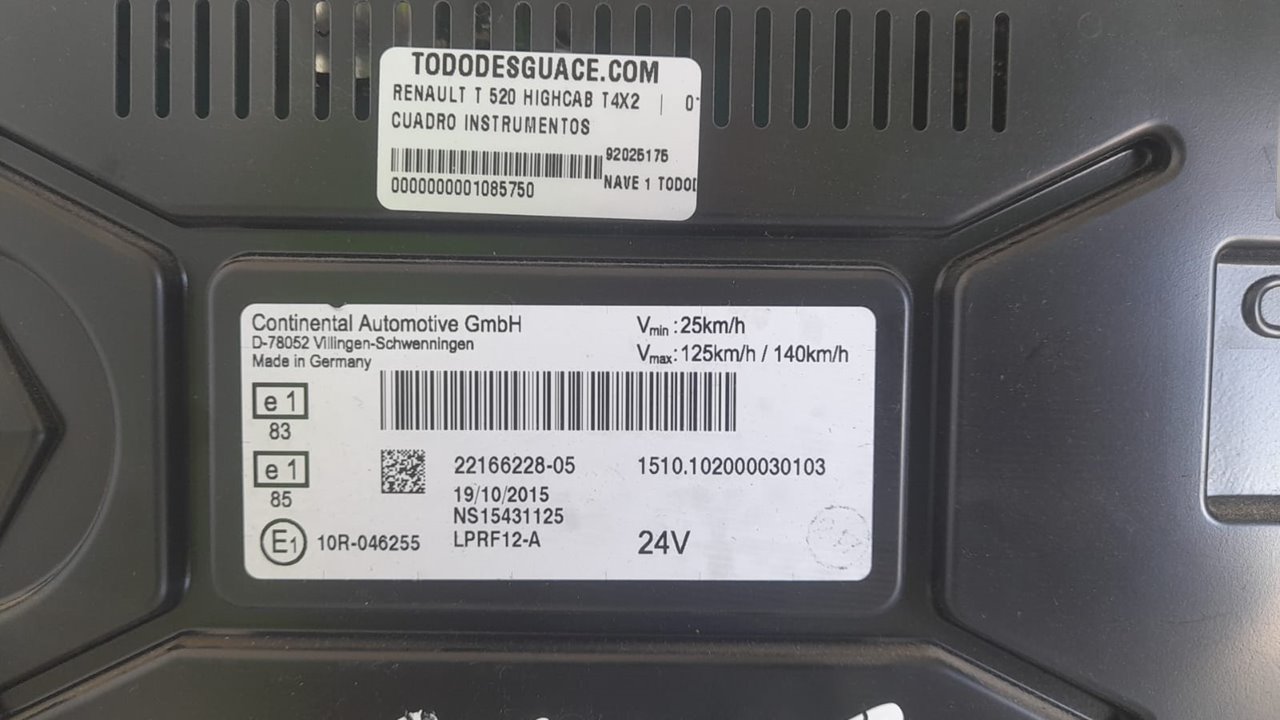 Cuadro instrumentos renault t 520 highcab t4x2