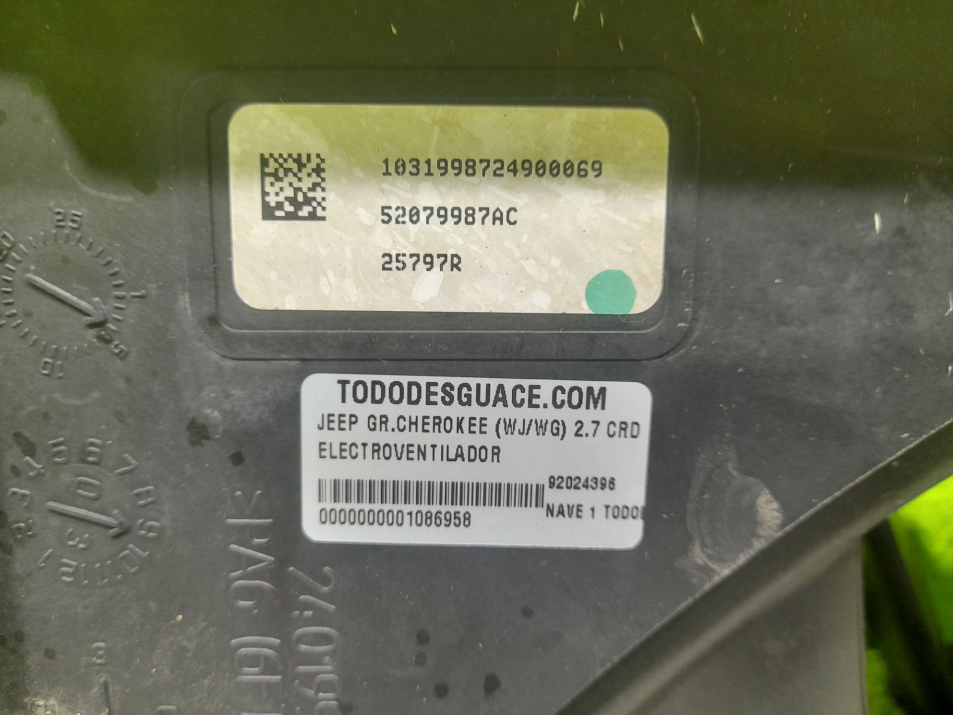 Electroventilador jeep gr.cherokee (wjwg) 2.7 crd limited