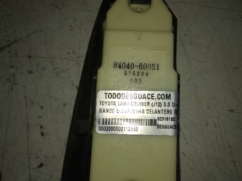 Mando elevalunas delantero izquierdo toyota land cruiser (j12) 3.0 d4d gx