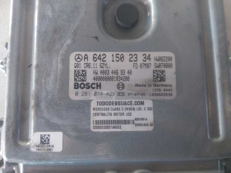 Centralita motor uce mercedes-benz clase c (w204) lim. c 300 cdi 4matic blueefficien