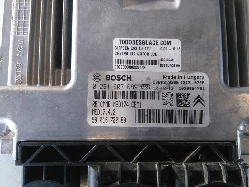 Centralita motor uce citroen ds3 base
