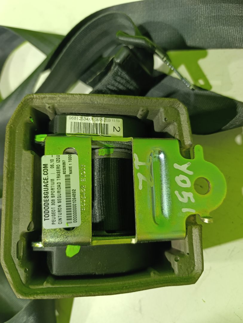 Cinturon seguridad trasero izquierdo peugeot 308 sportium