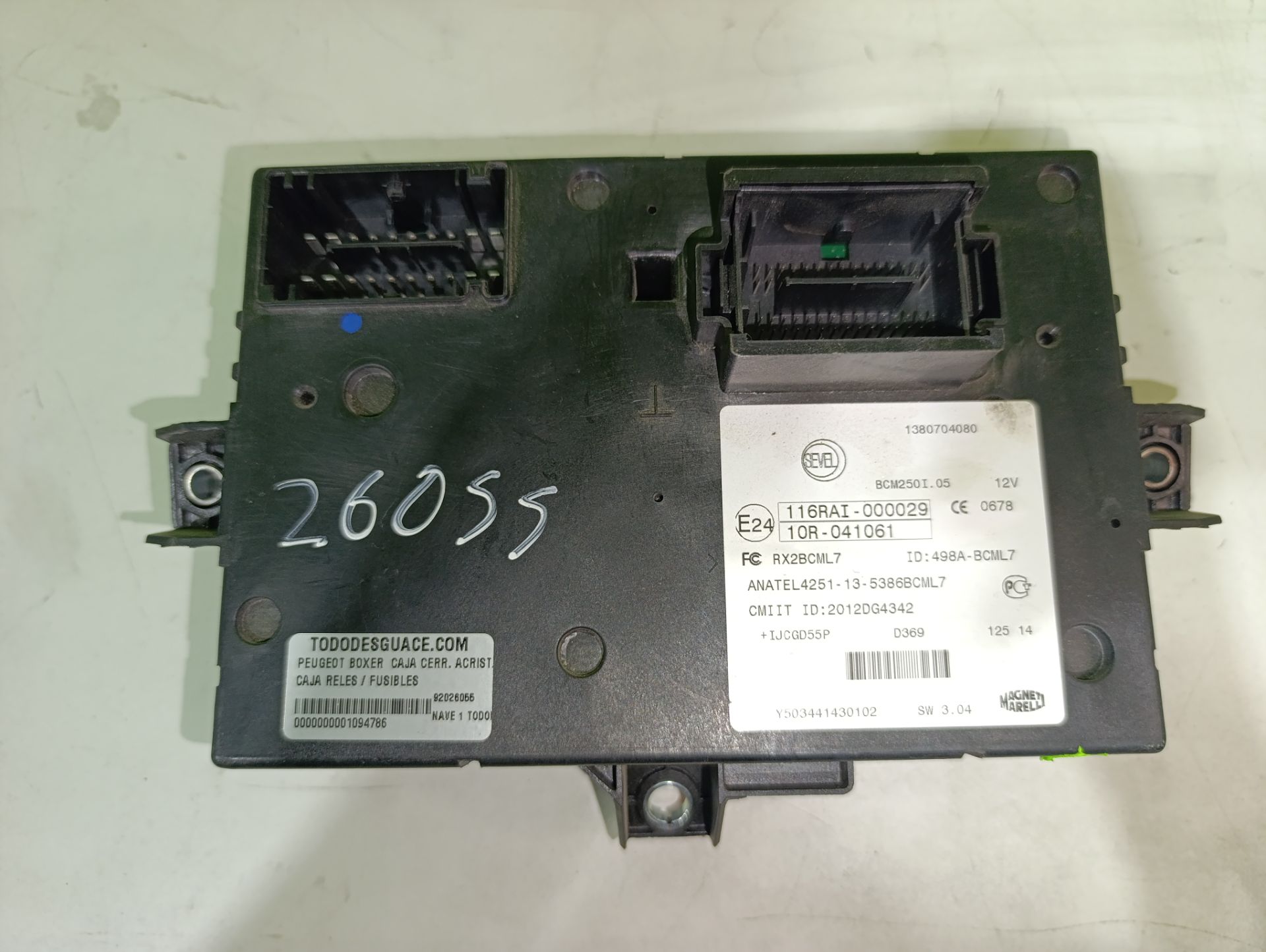 Caja reles / fusibles fiat ducato caja cerrada 35 techo elevado (06.2006 ) 