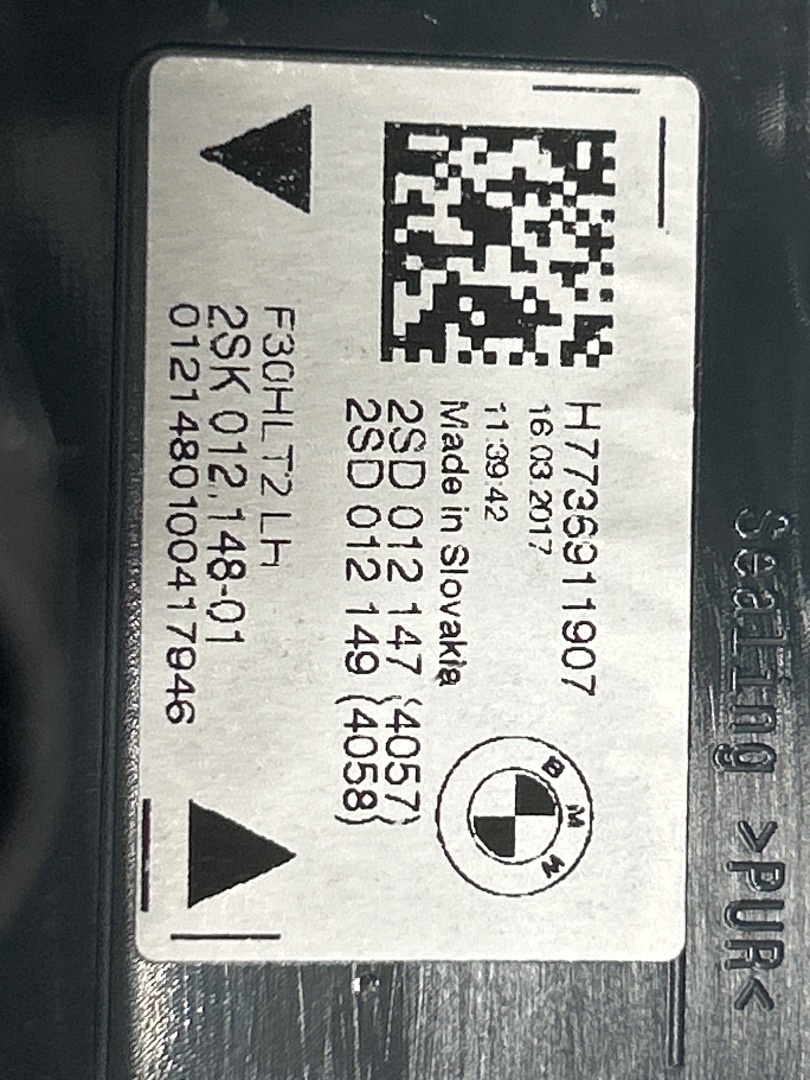 Piloto interior trasero izquierdo bmw serie 3 lim. (f30) 330e