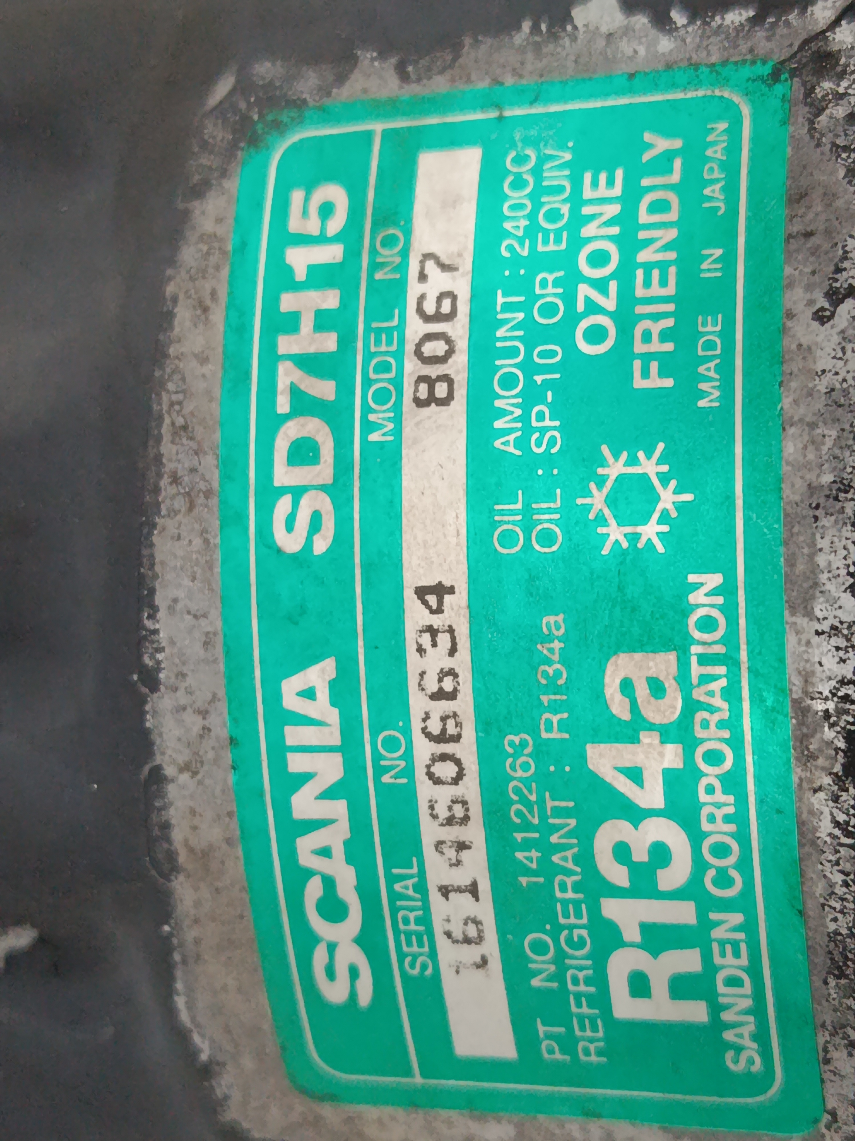 Compresor aire acondicionado scania serie pgr (c-clase) fg  340  (4x2) corto cp 13  1