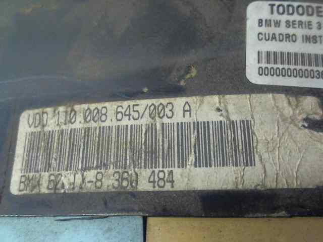  cuadro instrumentos   bmw serie 3 berlina (e36) 316i 1.6 cat (m43)