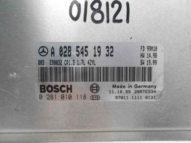  centralita motor uce   mercedes bm serie 168 clase-a 170 cdi (168.008) 1.7 cdi diesel cat