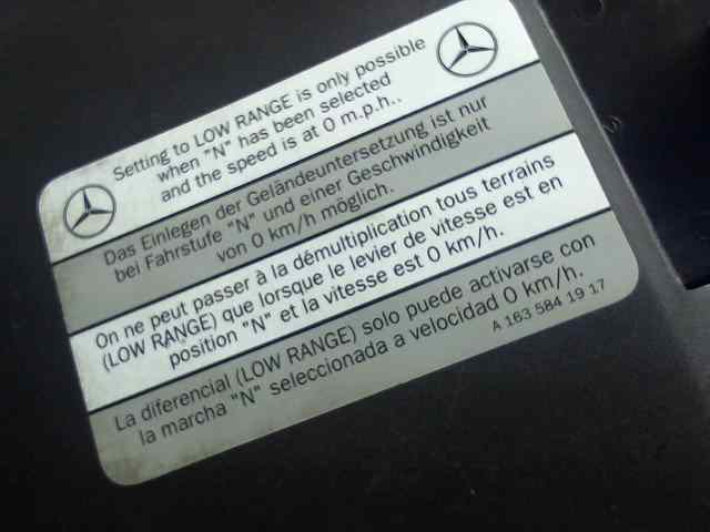  consola central   mercedes bm serie 163 clase-m 320 (163.154) 3.2 v6 18v cat