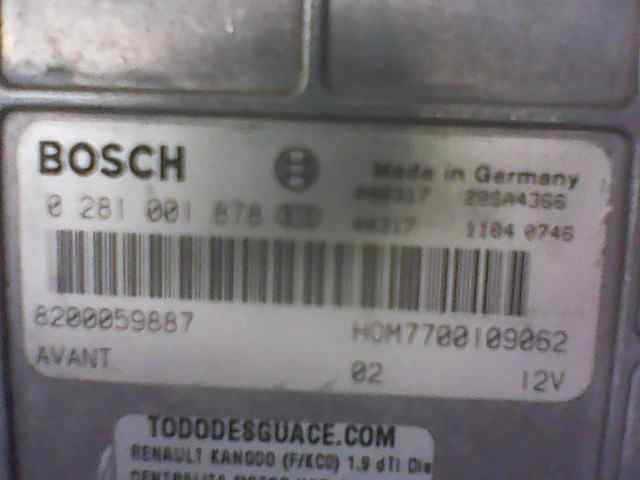  centralita motor uce   renault kangoo (f/kc0) 1.9 dti diesel 1.9 dti diesel