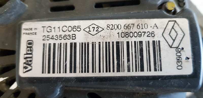  alternador   renault scenic ii i- music 1.9 dci diesel
