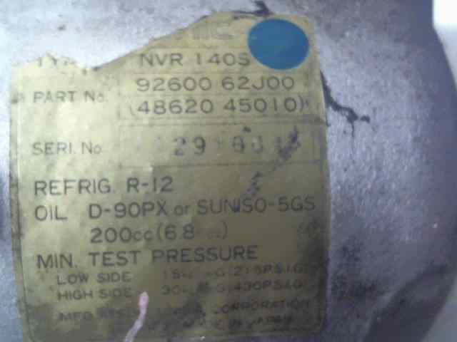  compresor aire acondicionado   nissan primera berl./familiar (p10/w10) invitation berlina (p10) 2.0 16v cat