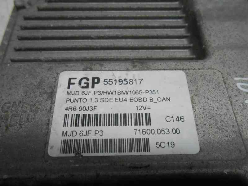  centralita motor uce   fiat punto berlina (188) 1.3 16v multijet feel 1.3 jtd cat