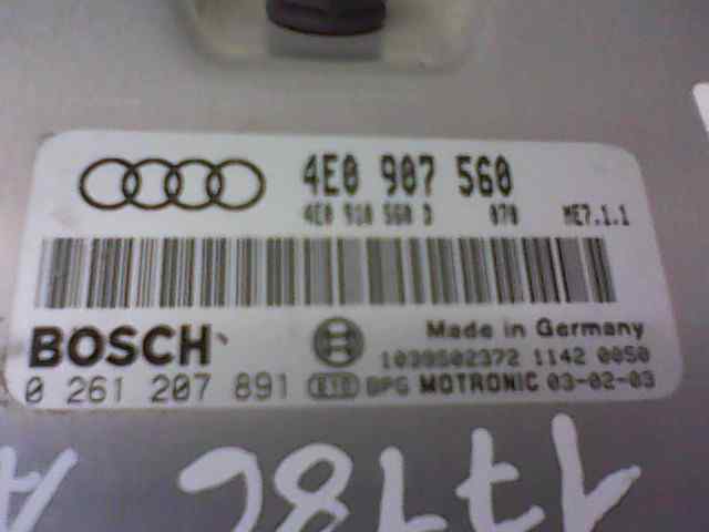  centralita motor uce   audi a8 (4e2) 3.7 quattro 3.7 v8 40v cat (bfl)