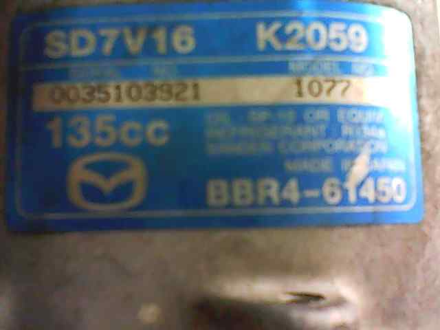  compresor aire acondicionado   mazda 3 lim. (bl) active 1.6 cd diesel cat