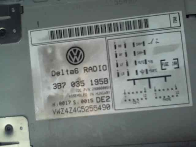  sistema audio / radio cd   volkswagen sharan (7m6/7m9) comfortline 1.9 tdi