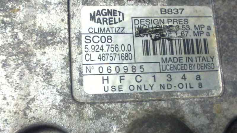 compresor aire acondicionado   fiat punto berlina (188) 1.2 8v 1.2 cat  compresor aire acondicionado   fiat punto berlina (188) 1.2 8v 1.2 cat