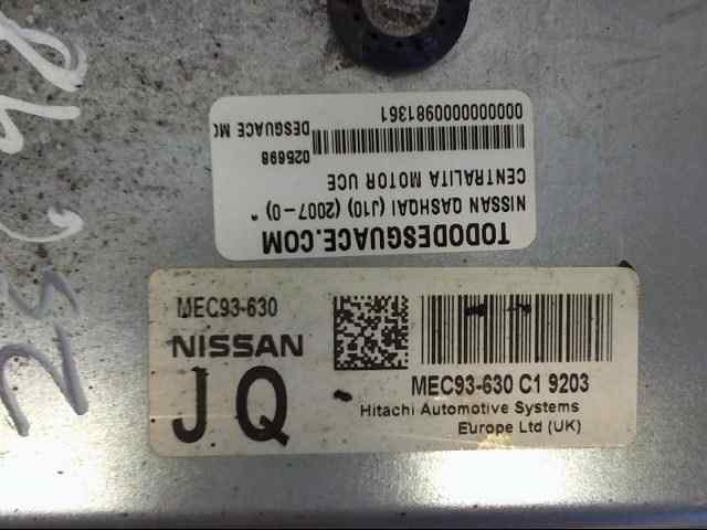  centralita motor uce   nissan qashqai (j10) 