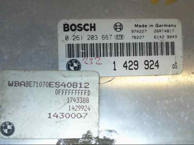  centralita motor uce   bmw serie 3 coupe (e46) 318 ci 1.9 cat