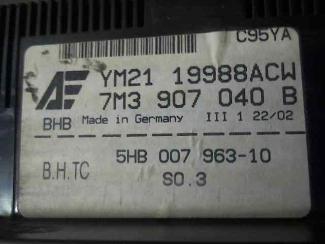  mando climatizador   volkswagen sharan (7m6/7m9) comfortline 1.9 tdi