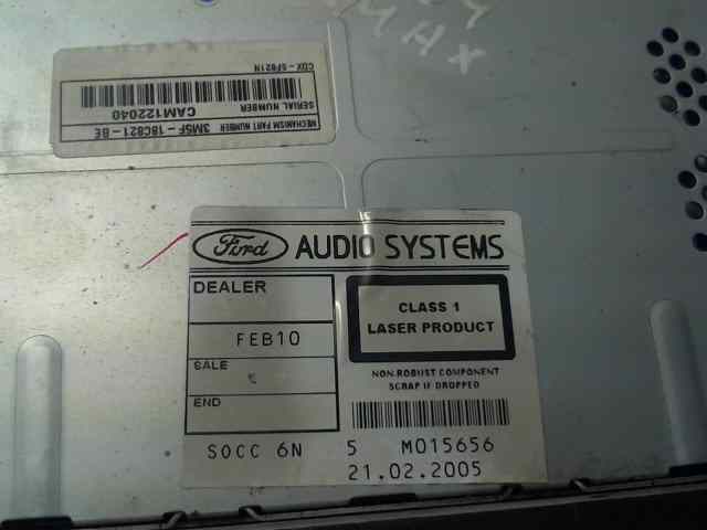  sistema audio / radio cd   ford focus c-max (cap) ambiente (d) 1.6 tdci cat