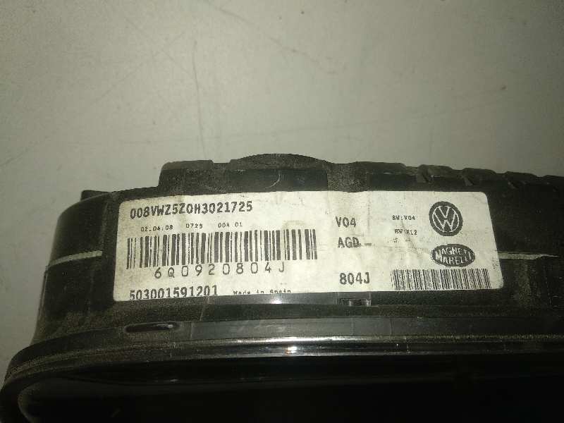  cuadro instrumentos   volkswagen polo (9n3) advance 1.4 tdi