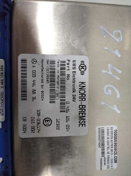  unidad de control de frenos ebs   mercedes actros 2/3 2 - ejes / 6 cil. 