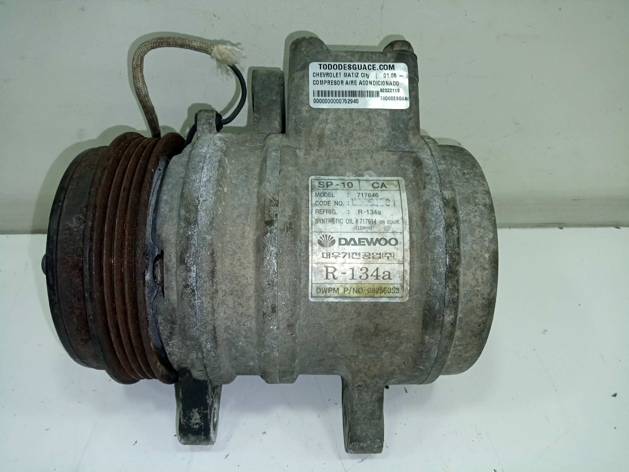  compresor aire acondicionado   chevrolet matiz city 0.8 cat