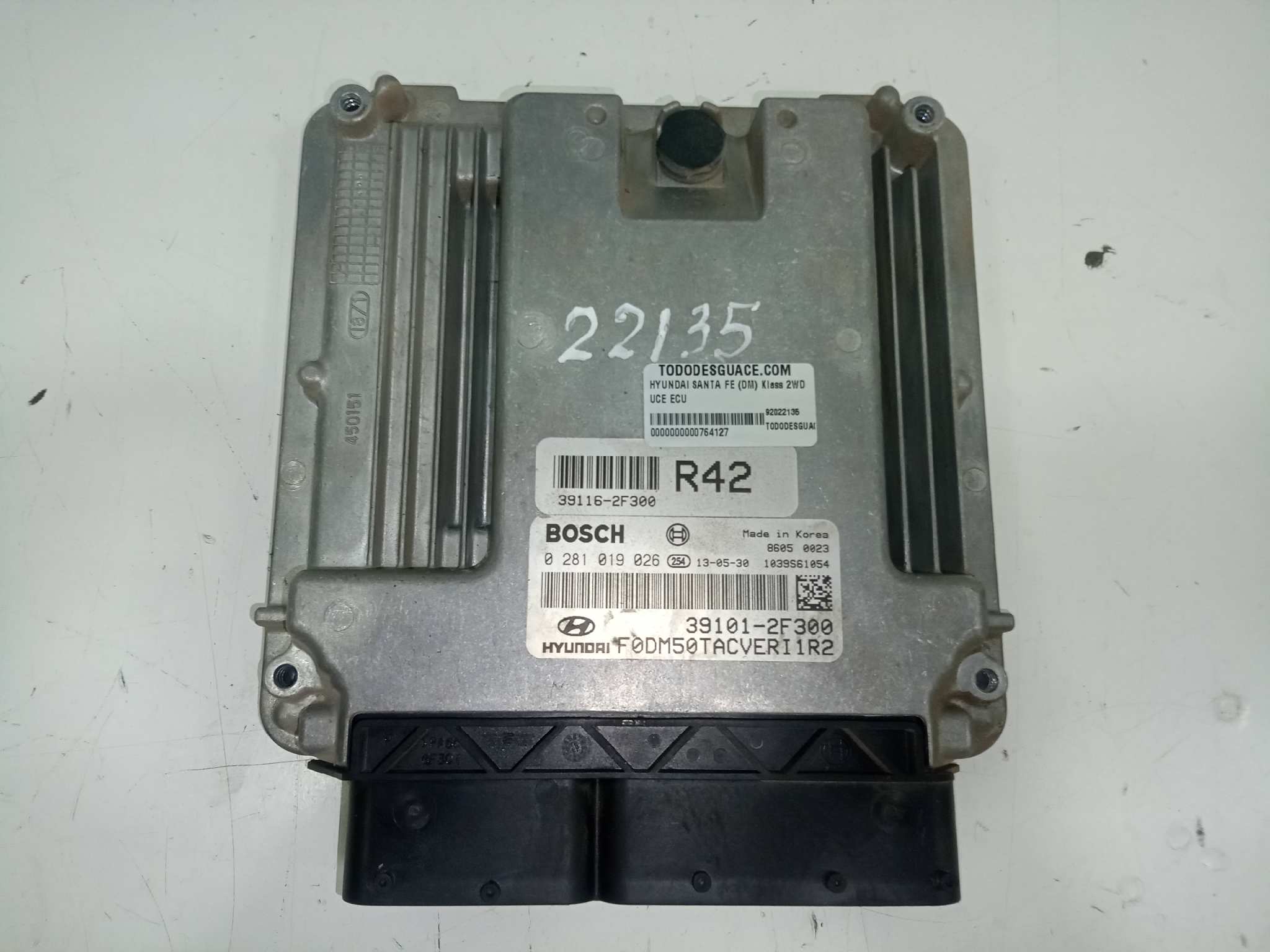  uce ecu   hyundai santa fe (dm) klass 2wd 2.2 crdi cat