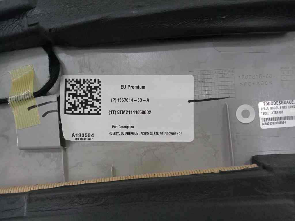  techo interior   tesla model 3 bev long range awd