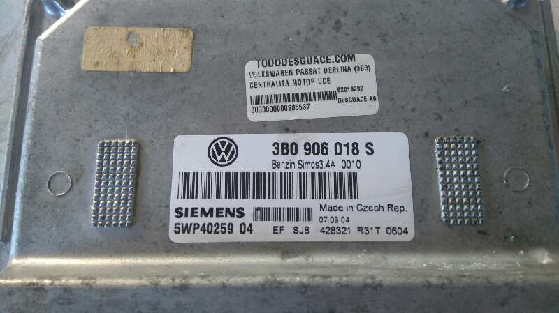  centralita motor uce   volkswagen passat berlina (3b3) advance 1.6