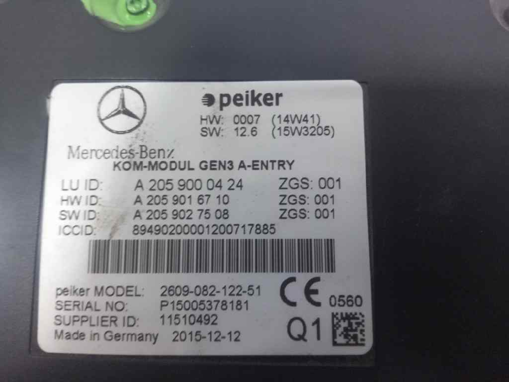  modulo electronico   mercedes clase b (w246) b 180 cdi (246.212) 1.5 cdi cat