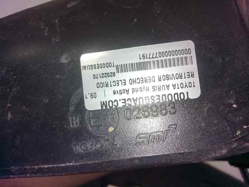 Retrovisor derecho electrico toyota yaris fastback (200720