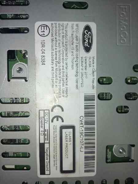 Sistema audio / radio cd ford kuga ii suv (20142021) 2
