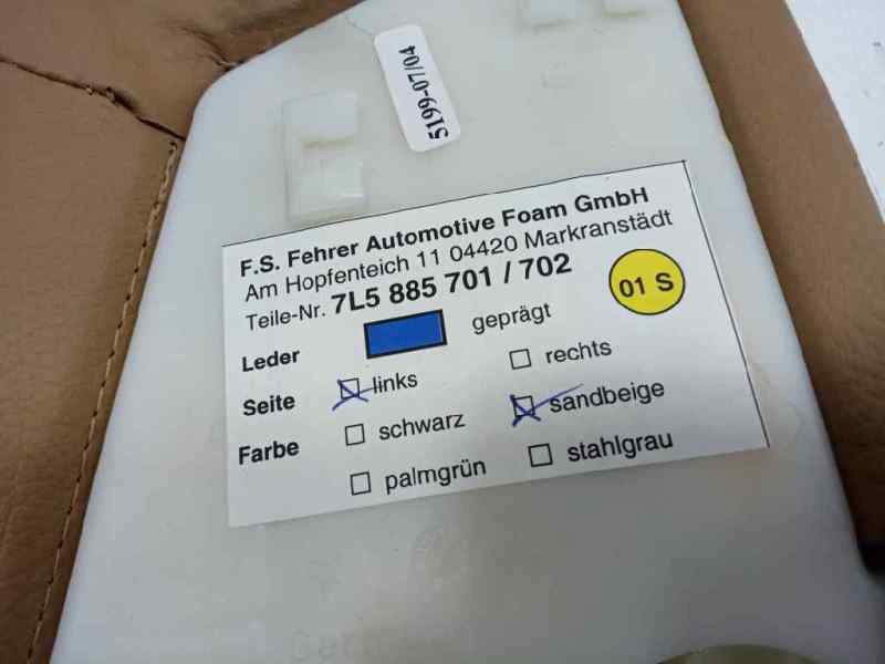 Cubierta asiento trasero porsche cayenne suv (20022007