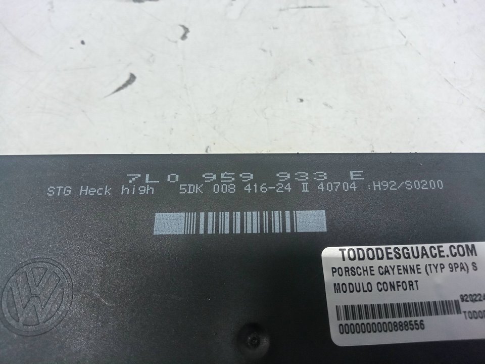 Modulo confort porsche cayenne suv (20022007