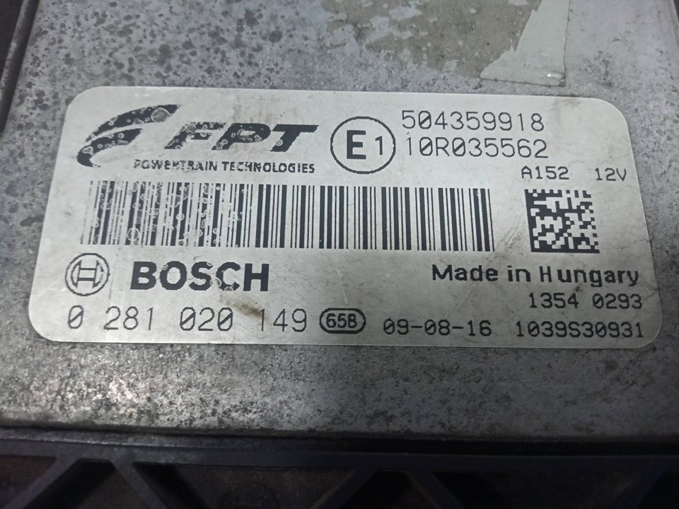 Unidad de control ecu inyeccion iveco 35s12 mixto adaptable   