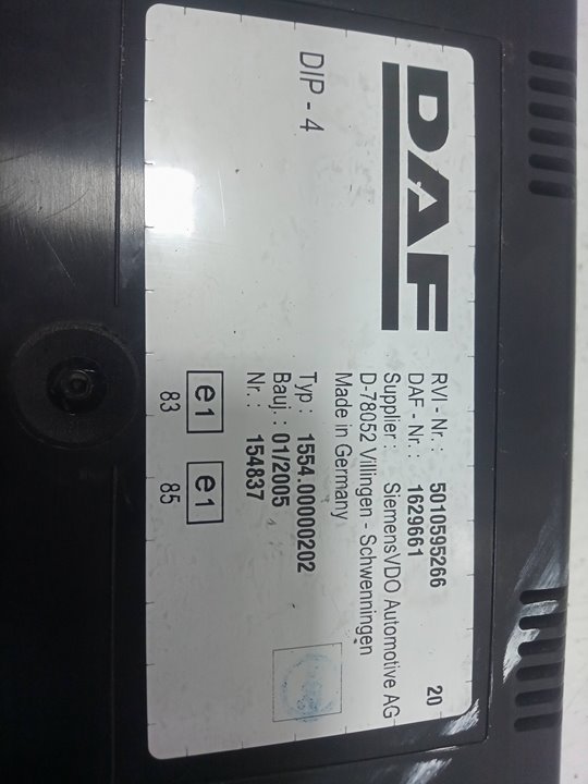 Cuadro instrumentos daf serie lf55.xxx desde 06 22