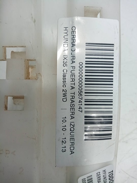 Cerradura puerta trasera izquierda hyundai ix35 suv (20102021) 1