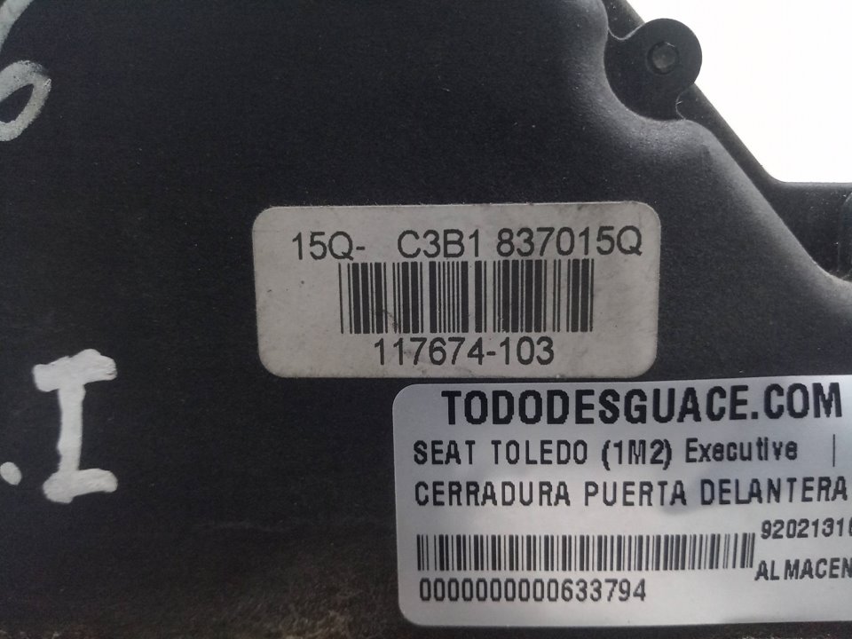 Cerradura puerta delantera izquierda seat toledo ii sedÁn (2000200