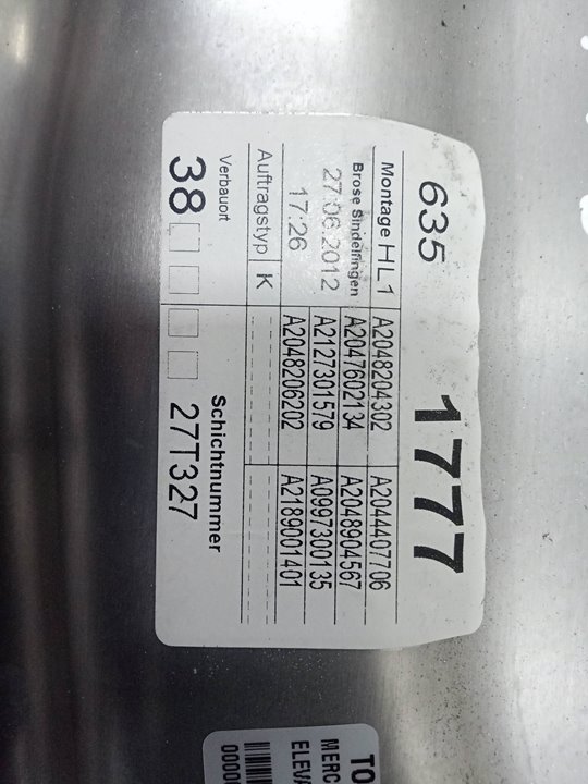 Elevalunas trasero izquierdo mercedesbenz clase c sedÁn (2