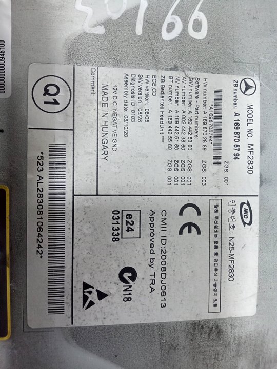 Radio mercedesbenz clase b fastback