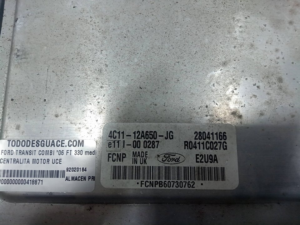 Centralita motor uce ford transit cajachasis caja